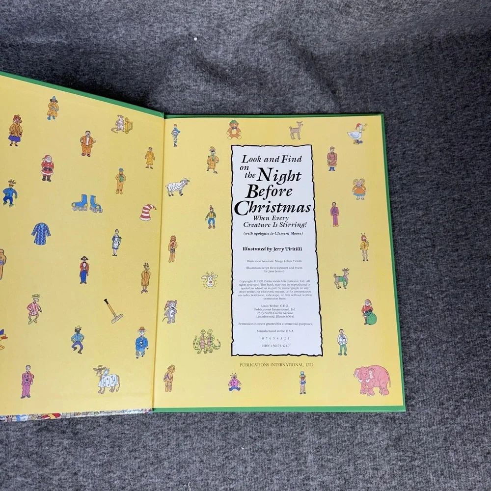 Vintage Look‎ & Find Night Before Christmas Jerrard Green HC Kids Puzzle Book